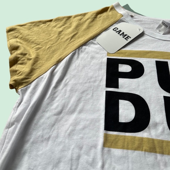 NWT GAME Purdue Boilermakers Women’s Boxy Short Sleeve Tee Shirt Size XL - Picture 4 of 8